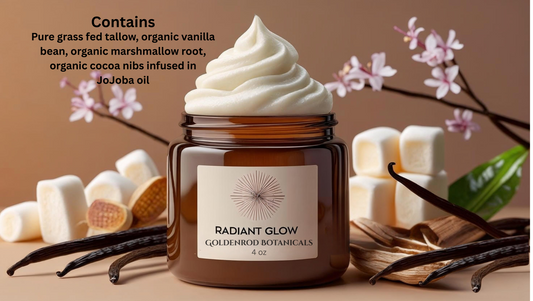 Radient Glow, Vanilla Bean, Marshmallow Root, Cocoa Nibs